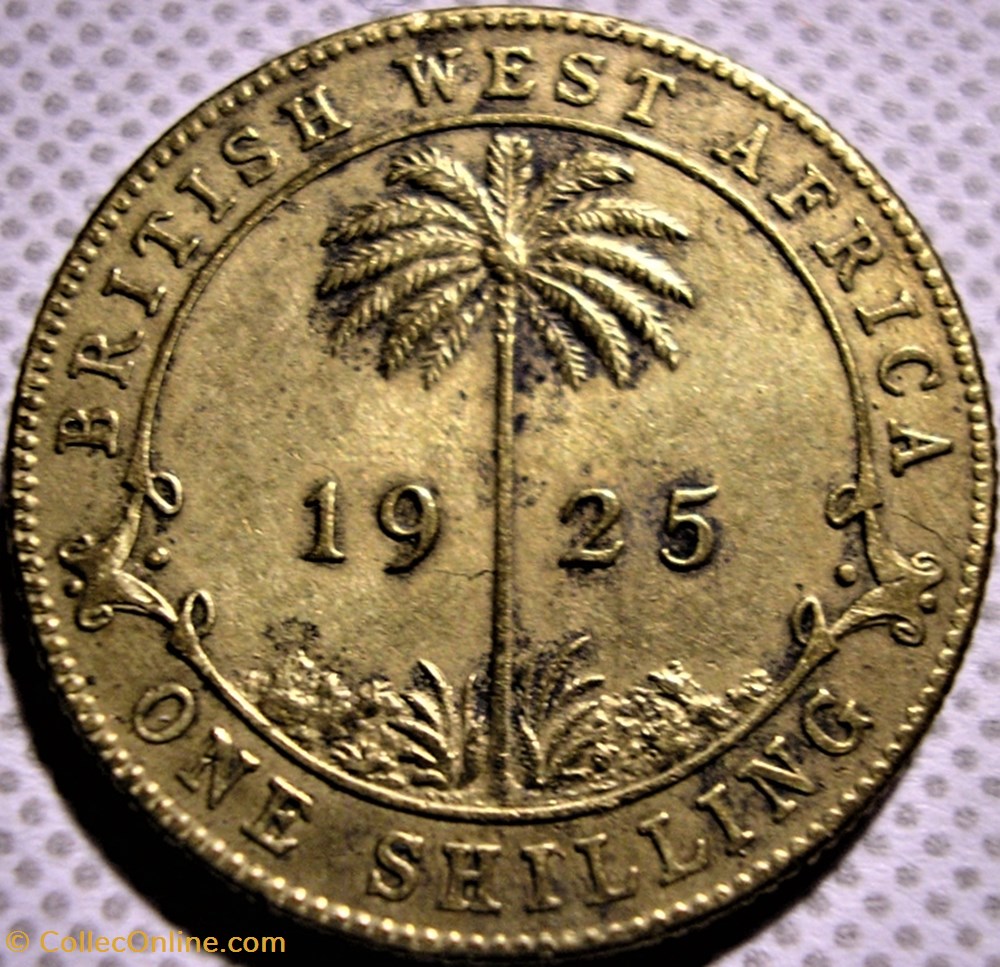 George V - 1 Shilling 1925 - West Africa 3 monnaies monde nigeria george v 1 shilling 1925 west africa