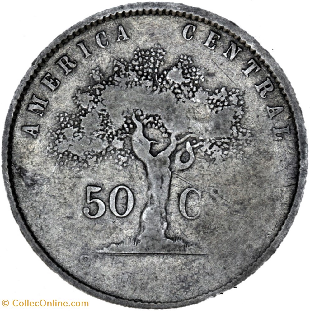 monnaies monde costa rica 50 centavos 1865