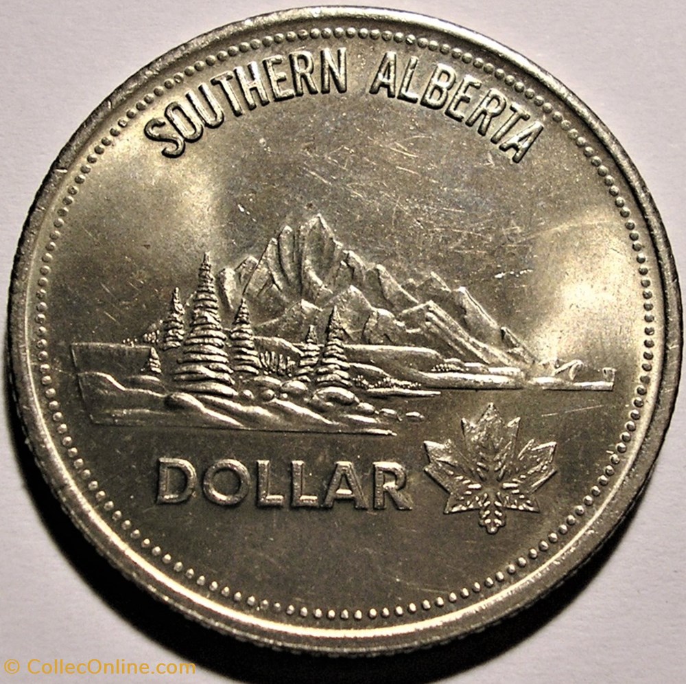 Southern Alberta - One Dollar Token 1975 - Canada Games 2 monnaies paranumismatique jetons poids southern alberta one dollar token 1975 canada games