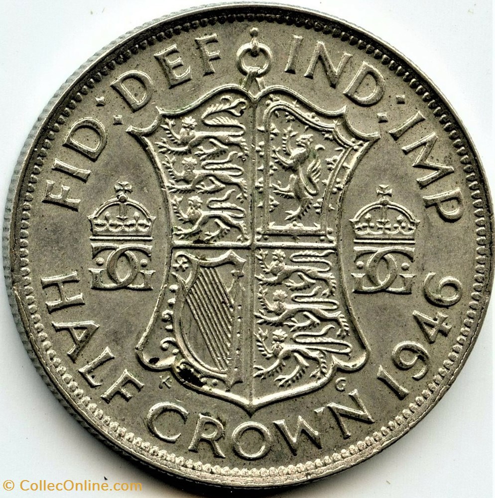 George VI - Half Crown 1946 - Great Britain (ex.2) monnaies monde royaume uni george vi half crown 1946 great britain ex 2