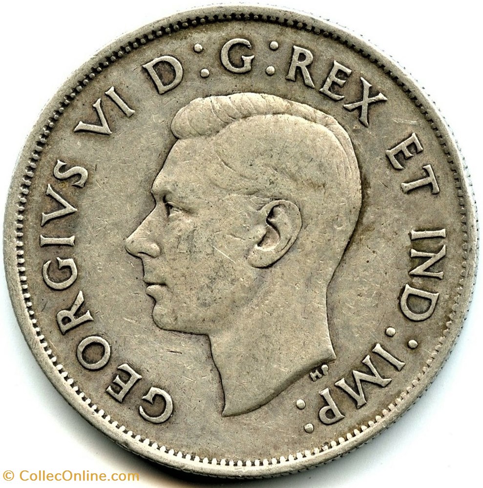 monnaie monde canadum george vi 50 cents 1940