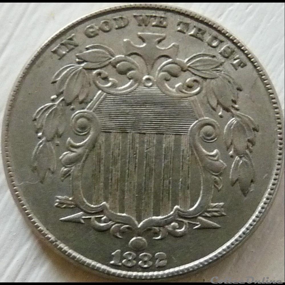 1882 5 Cents monnaie monde etat uni 1882 5 cents