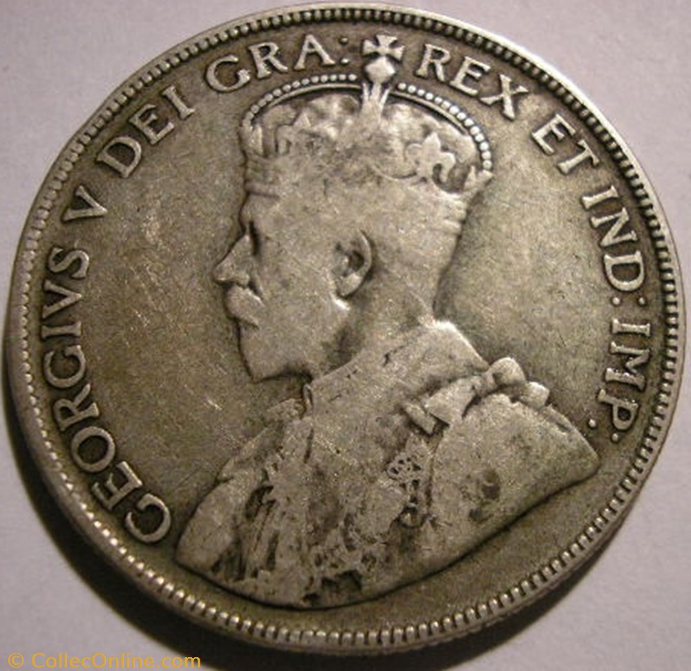 George V - 50 Cents 1929 monnaie monde canadum george v 50 cents 1929