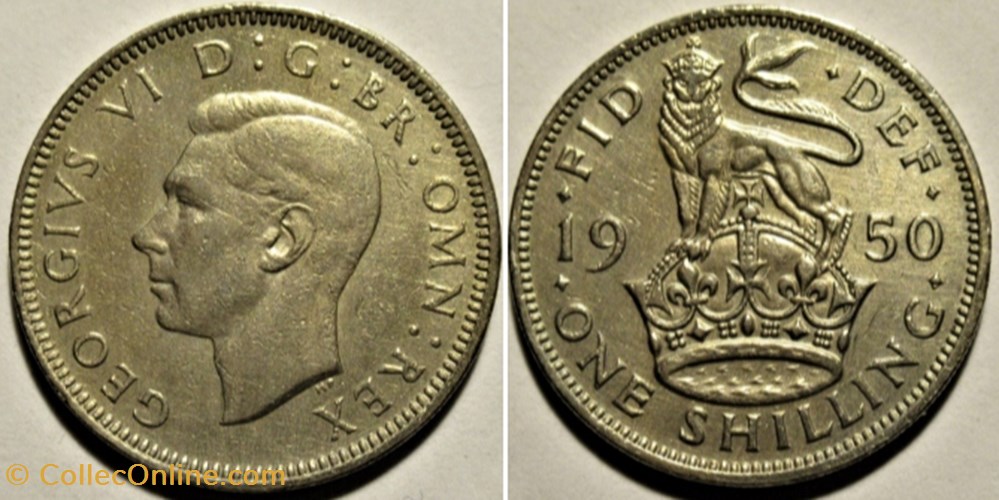 George VI - One Shilling 1950 - Scotland monnaies monde royaume uni george vi one shilling 1950 scotland