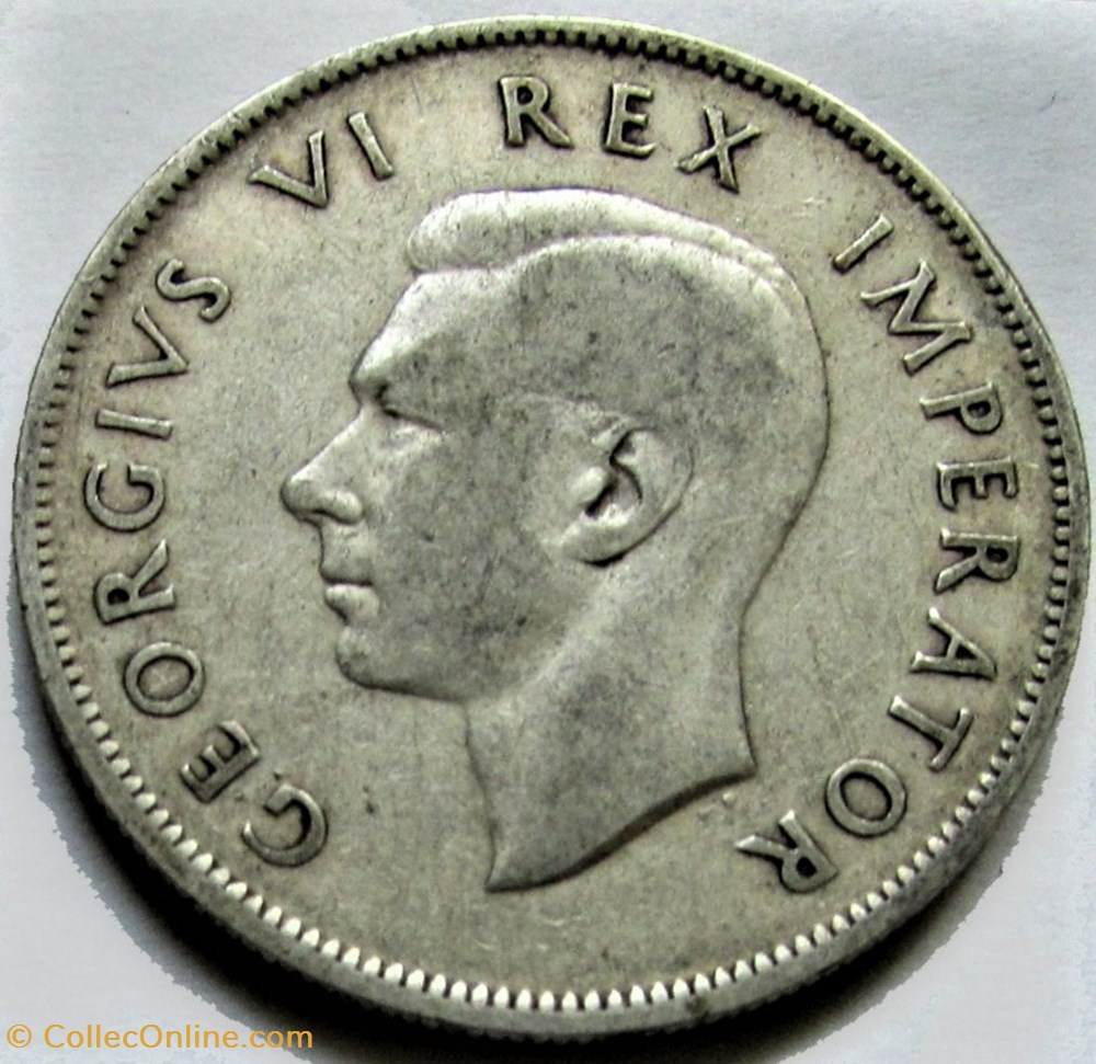 George VI - 2,½ Shillings 1942 - South Africa 2 monnaies monde afrique du sud george vi 2 shillings 1942 south africa