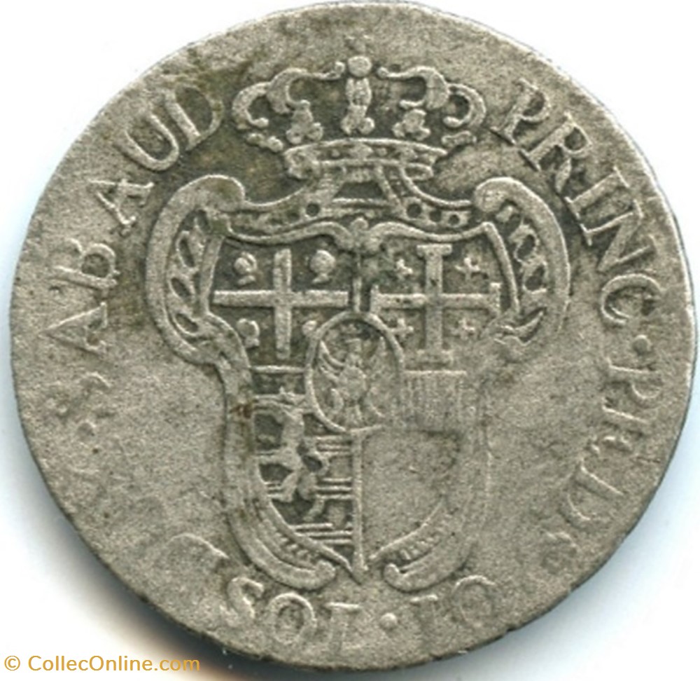 monnaies europe medievale france feodales 1795 royaume de sardaigne 10 soldi victor amedee iii de savoie