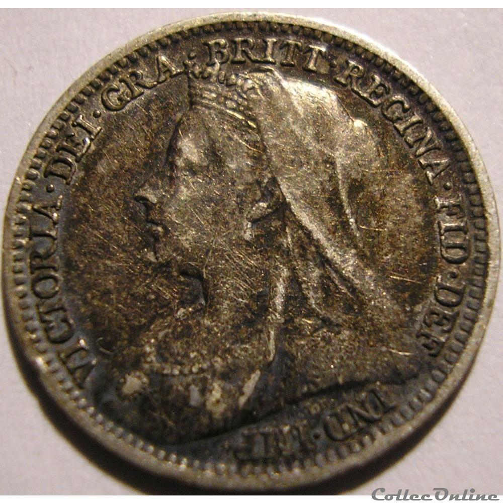 Victoria - 3 pence 1899 Kingdom of Great Britain monnaie monde royaume uni victoria 3 pence 1899 kingdom of great britain