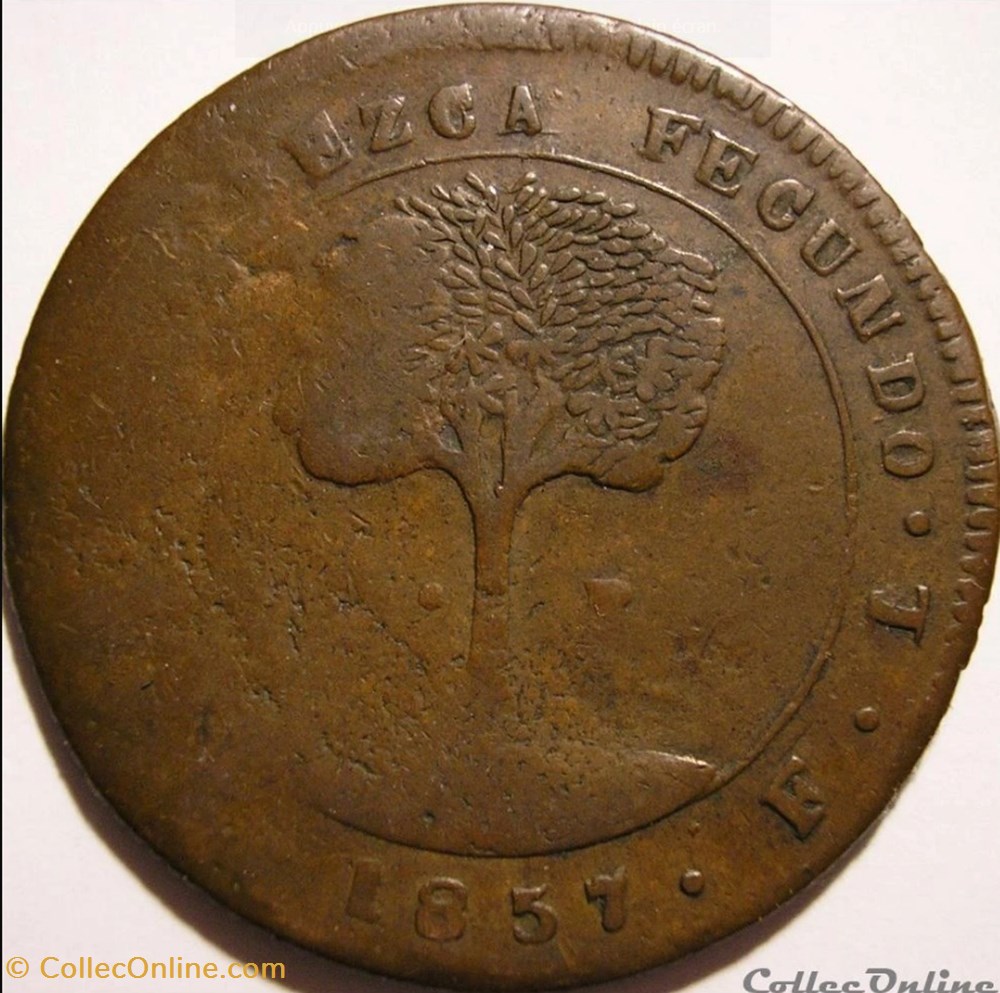 Honduras - 8 Reales 1857 - Moneda Provisional (ex.2) 4 monnaies monde honduras 8 reales 1857 moneda provisional ex 2