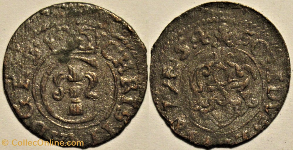monnaies europe medievale livonie christina of sweden 1 solidus 1654 swedish livonia riga