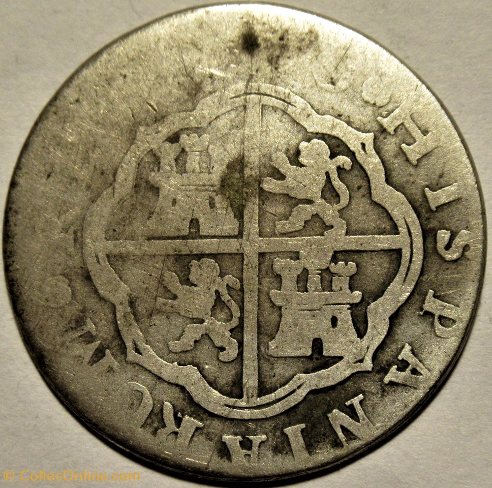 monnaies europe medievale royaume espagne 1760 madrid 2 reales carlos iii de espana