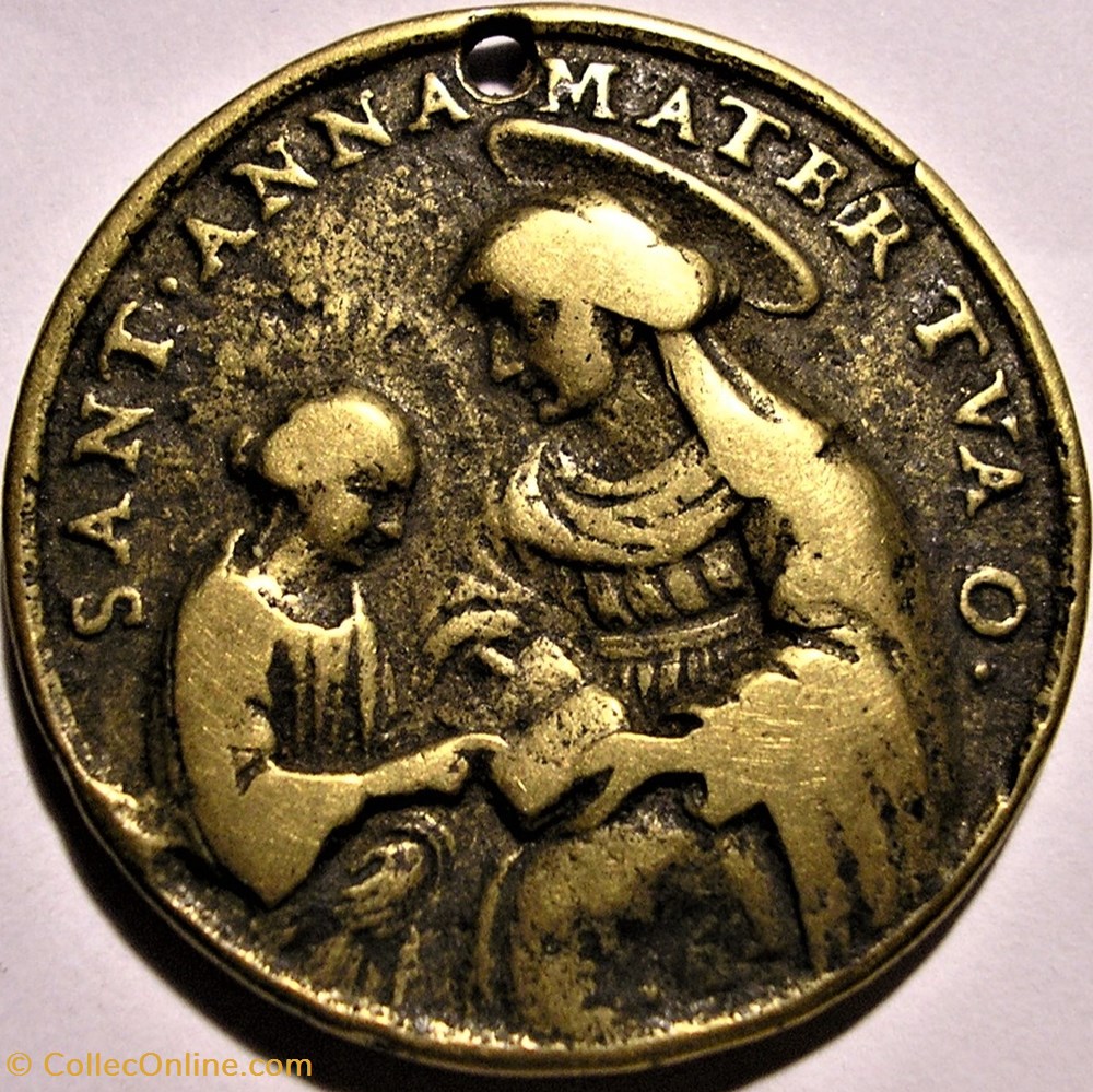 patrimoine religieux objets de cultes the holy family medal with saint anne 170