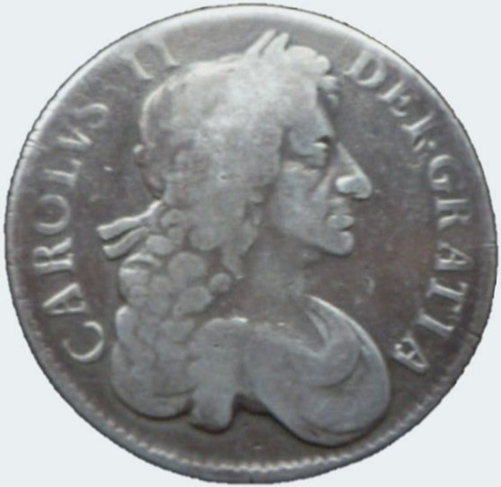 Charles II - One Crown 1681 Kingdom of England monnaies europe medievale royaume angleterre charles ii one crown 1681 kingdom of england