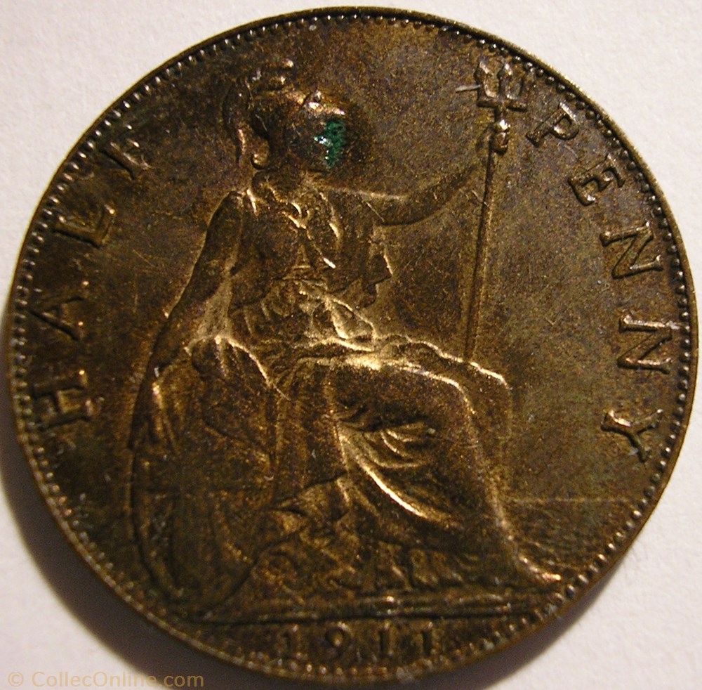 monnaies monde royaume george v half penny 1911 united kingdom