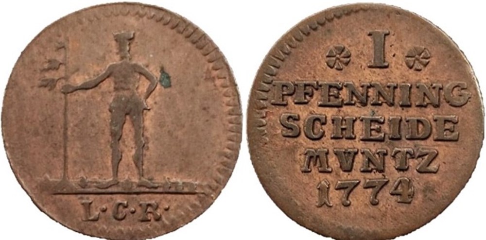 Georg III - 1 Pfennig 1771 - Duchy of Brunswick-Lüneburg-Calenberg-Hannover monnaies europe medievale saint empire romain germanique georg iii 1 pfennig 1771 duchy of brunswick luneburg calenberg hannover