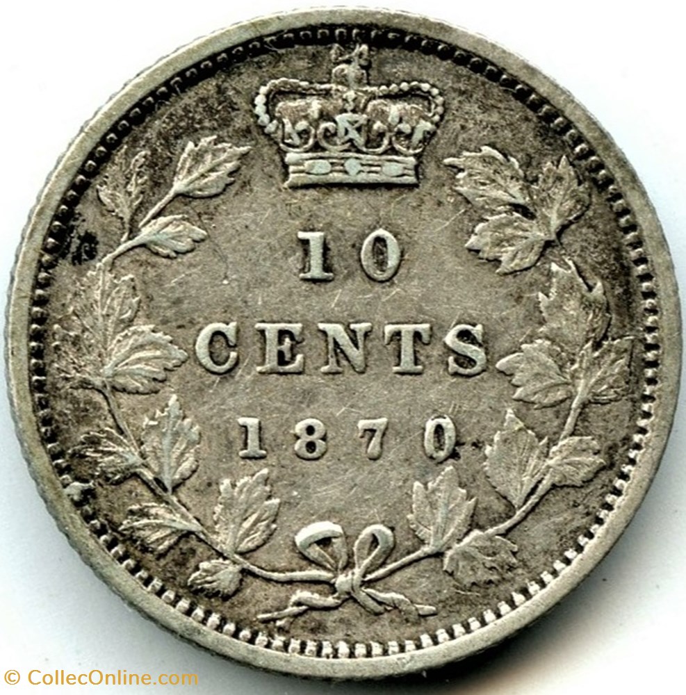 Victoria - 10 Cents 1870 Wide 0/0 3 monnaie monde canadum victoria 10 cents 1870 wide 0 0