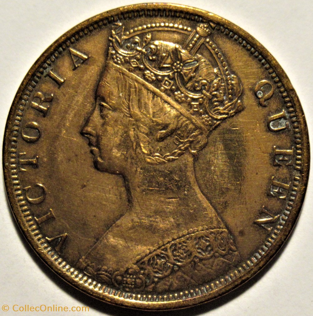 Victoria - One Cent 1901 H - Hong-Kong (ex.2) 2 monnaies monde victoria one cent 1901 h hong kong ex 2
