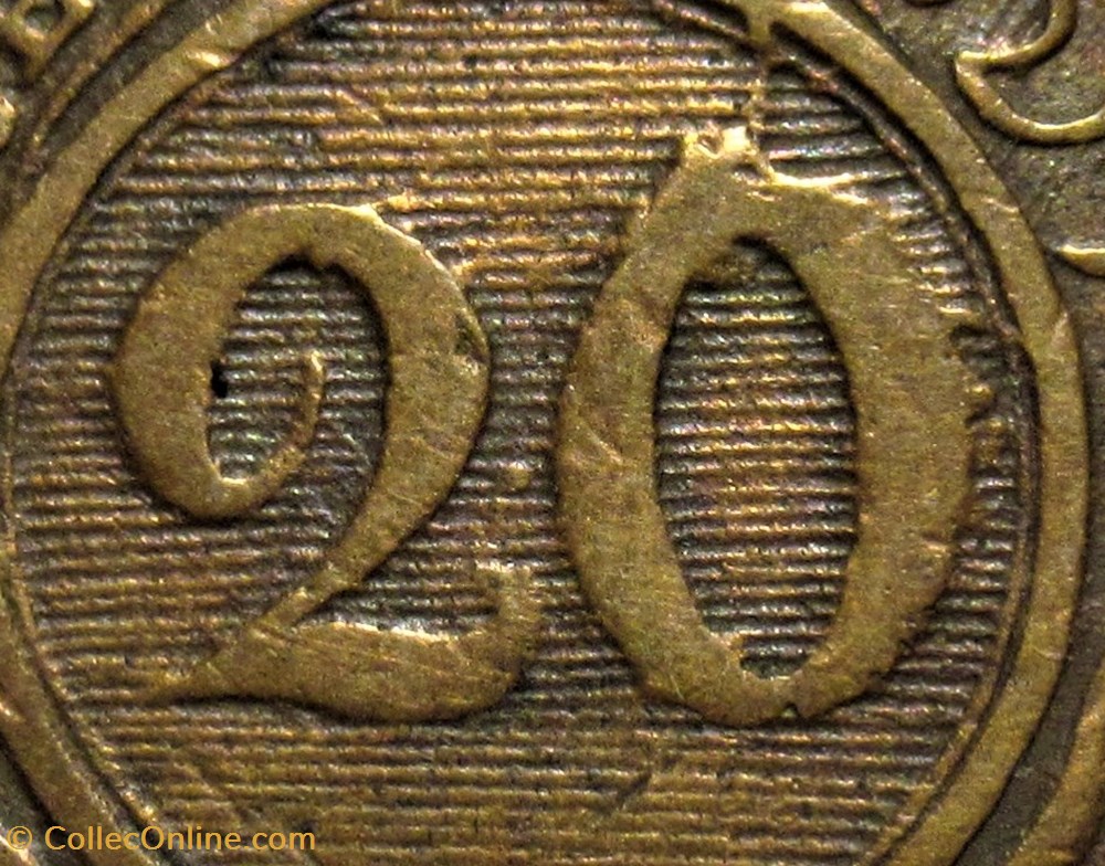 Uruguay - 20 Centésimos 1854 4 monnaies monde uruguay 20 centesimos 1854