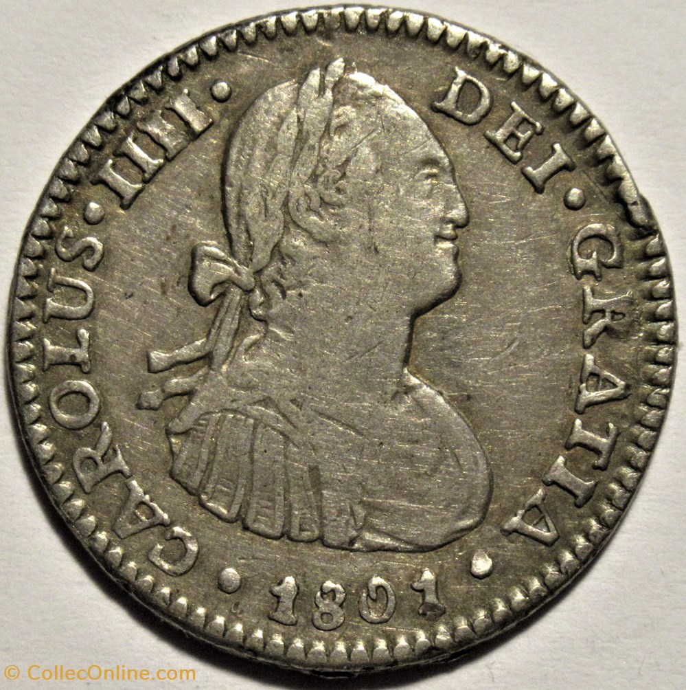 monnaies monde mexique mexico 1 real 1801 mexico carlos iv de espana