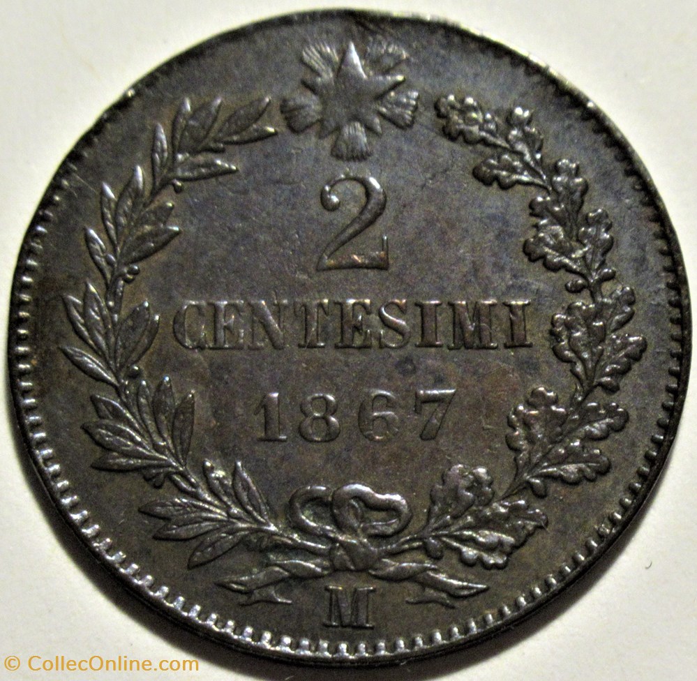 1867 Royaume d'Italie, 2 Centesimi, Milano - Vittorio Emanuele II (ex.2) 3 monnaies monde 1867 royaume italie 2 centesimi milano vittorio emanuele ii ex 2