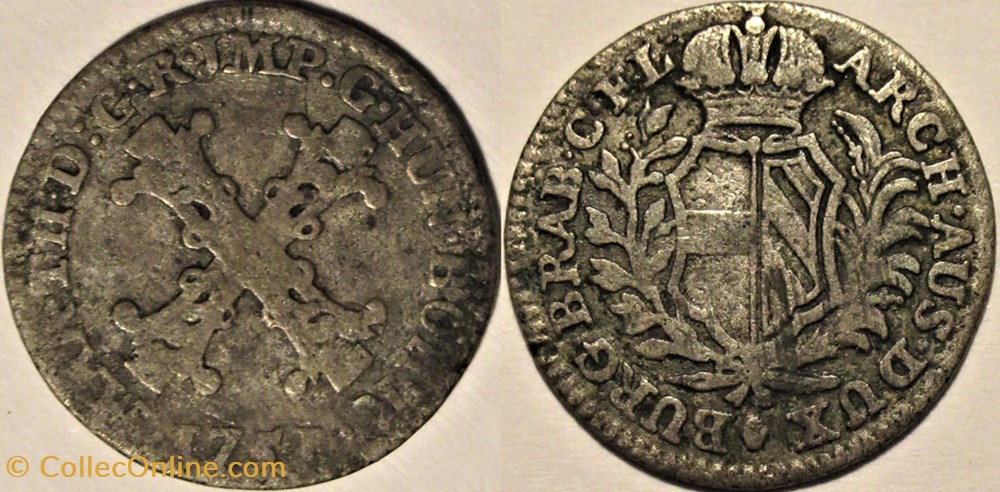 Maria Theresa - 10 Liards 1751 - Brabant, Austrian Netherlands monnaies europe medievale pays bas autrichiens maria theresa 10 liards 1751 brabant austrian netherlands