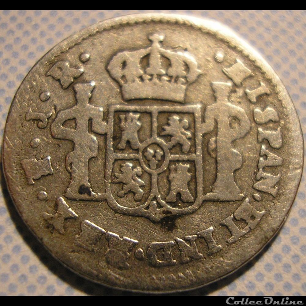 ½ Real 1776 Potosi - Carlos III de España 4 monnaies monde bolivie real 1776 potosi carlos iii de espana
