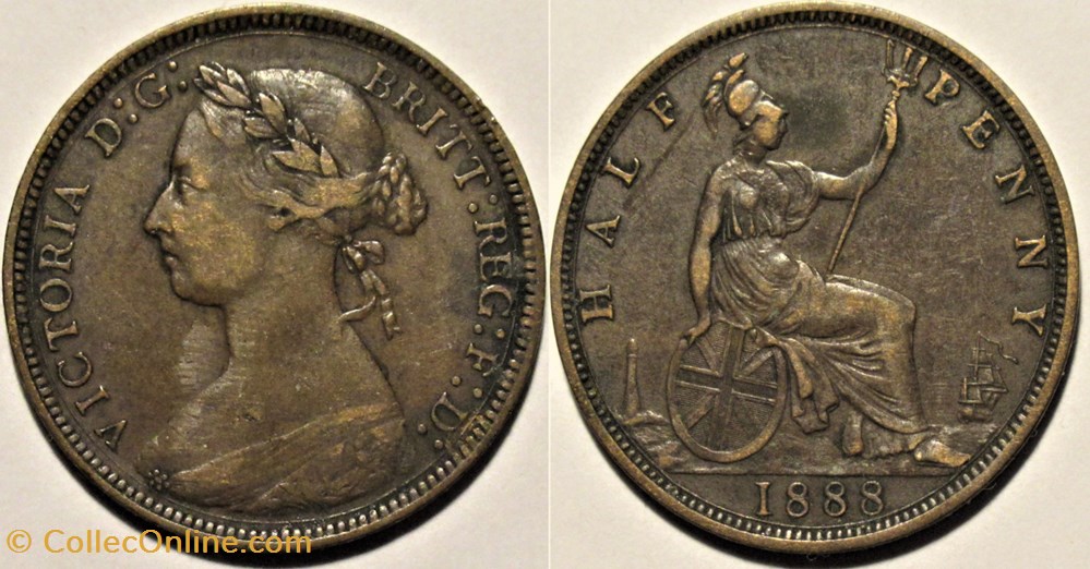 Victoria - Half Penny 1888 - Great Britain - Monnaies - Monde