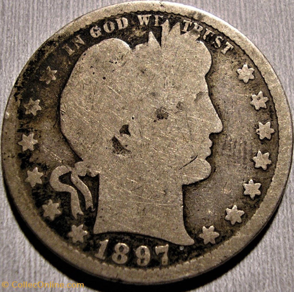 1897 San Francisco Quarter $ monnaie monde etat uni 1897 san francisco quarter