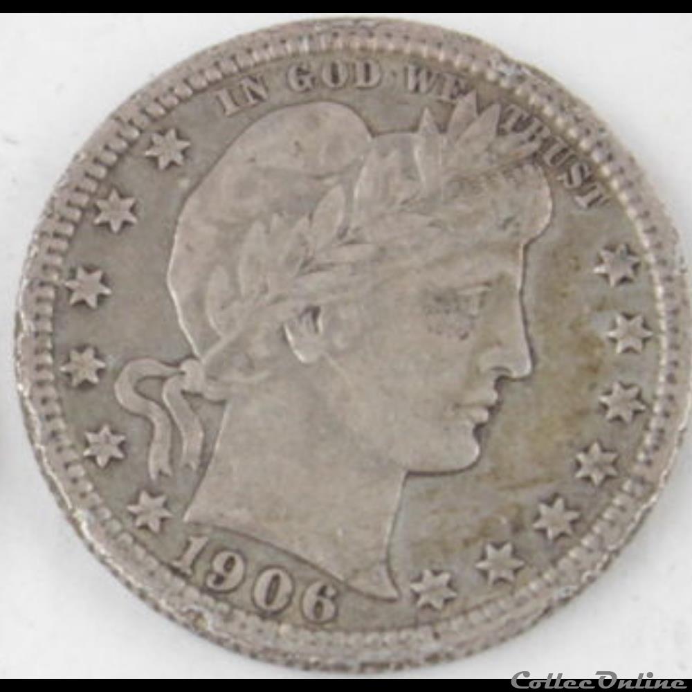 1906 Quarter Dollar monnaie monde etat uni 1906 quarter dollar