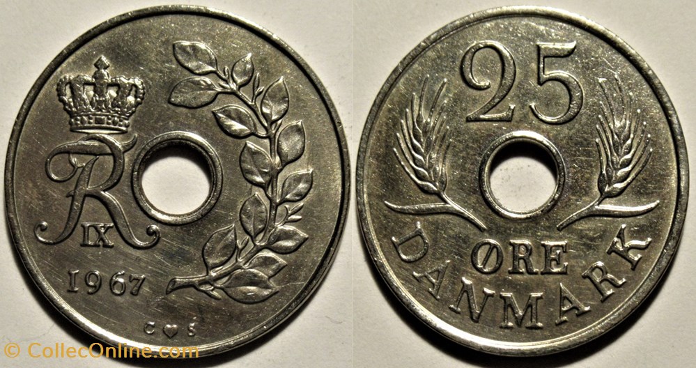 Frederik IX Denmark - 25 Øre 1967 monnaies monde danemark frederik ix denmark 25 re 1967