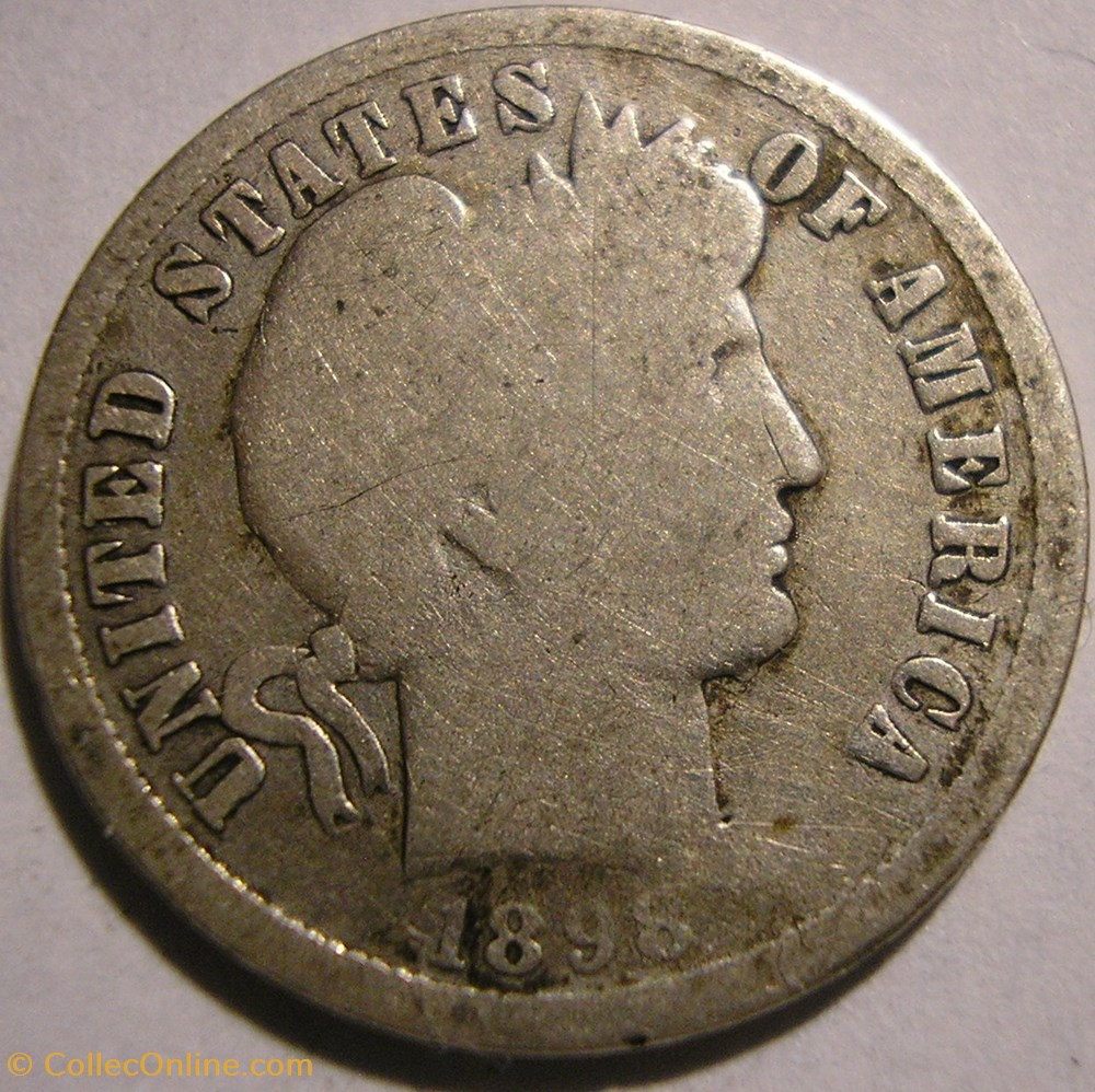 1898 San Francisco Dime monnaies monde etats unis 1898 san francisco dime