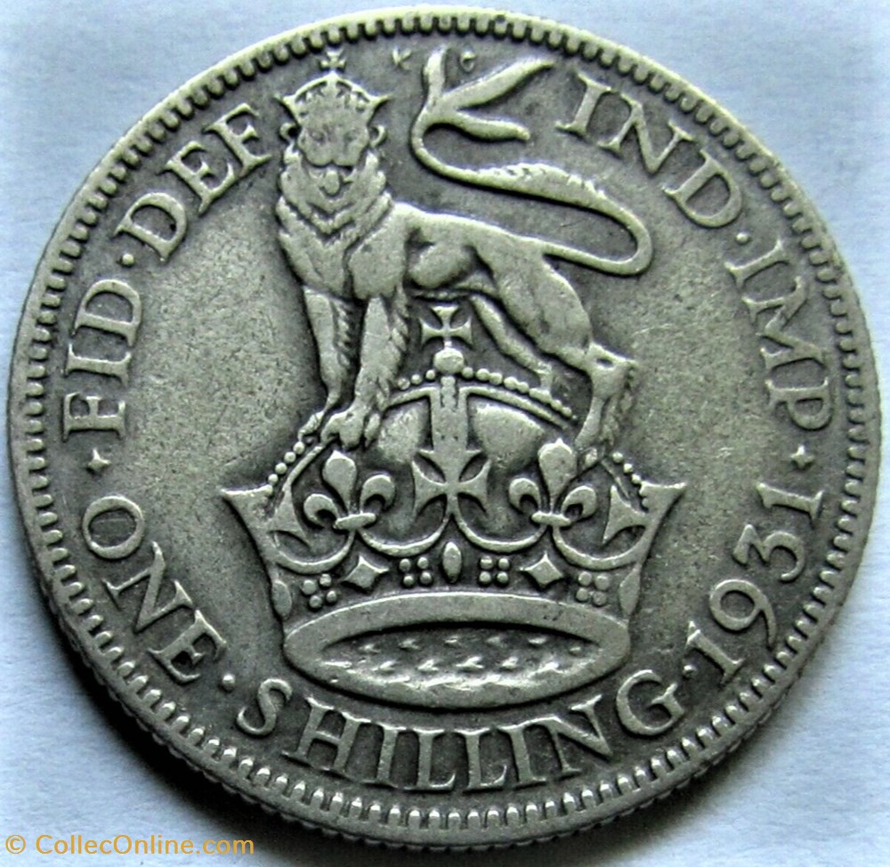 George V - One Shilling 1931 - Great Britain 3 monnaies monde royaume uni george v one shilling 1931 great britain