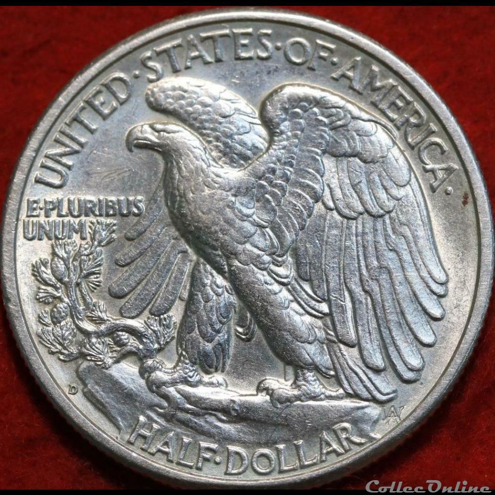 1941 Denver Half $ 3 monnaie monde etat uni 1941 denver half
