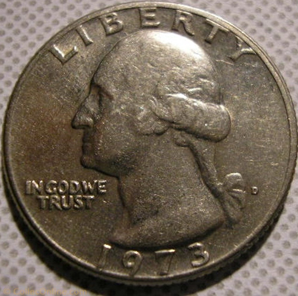 1973 Denver Quarter Dollar monnaie monde etat uni 1973 denver quarter dollar