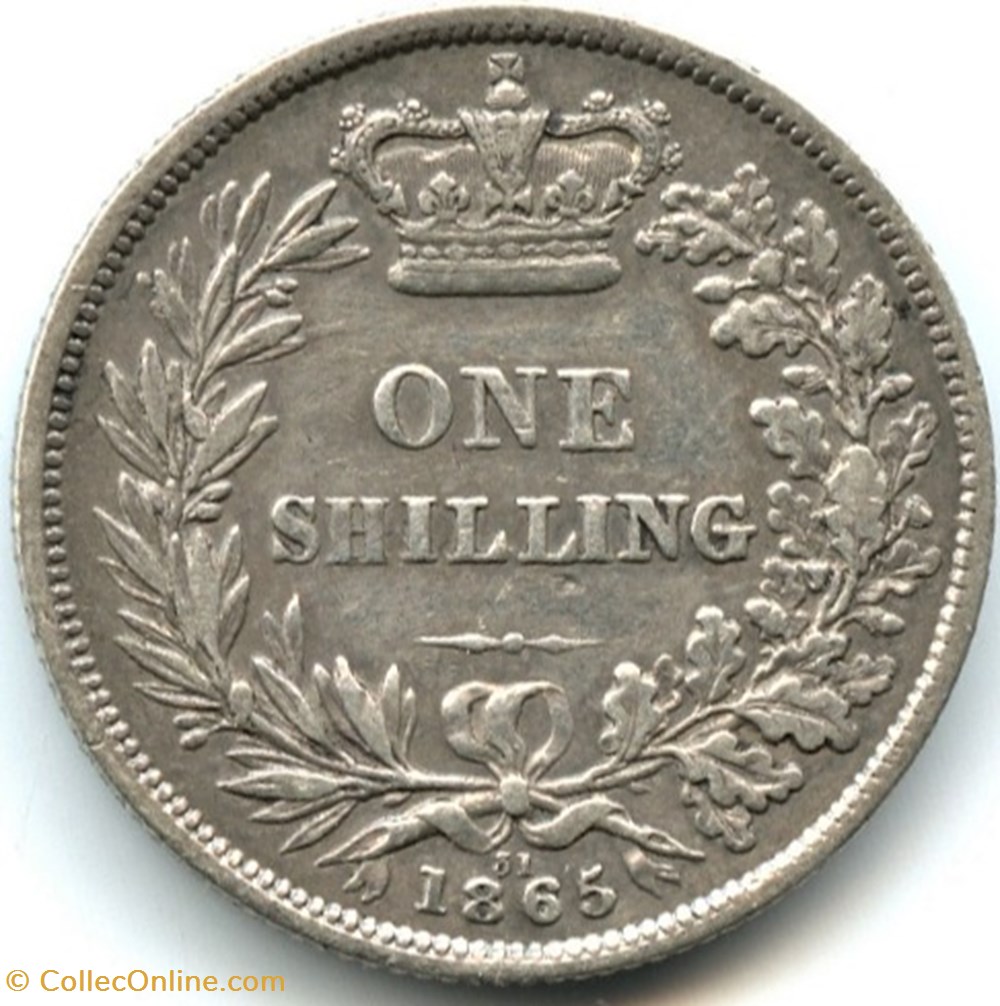 Victoria - 1 Shilling 1865 - Kingdom of Great Britain monnaies monde royaume uni victoria 1 shilling 1865 kingdom of great britain