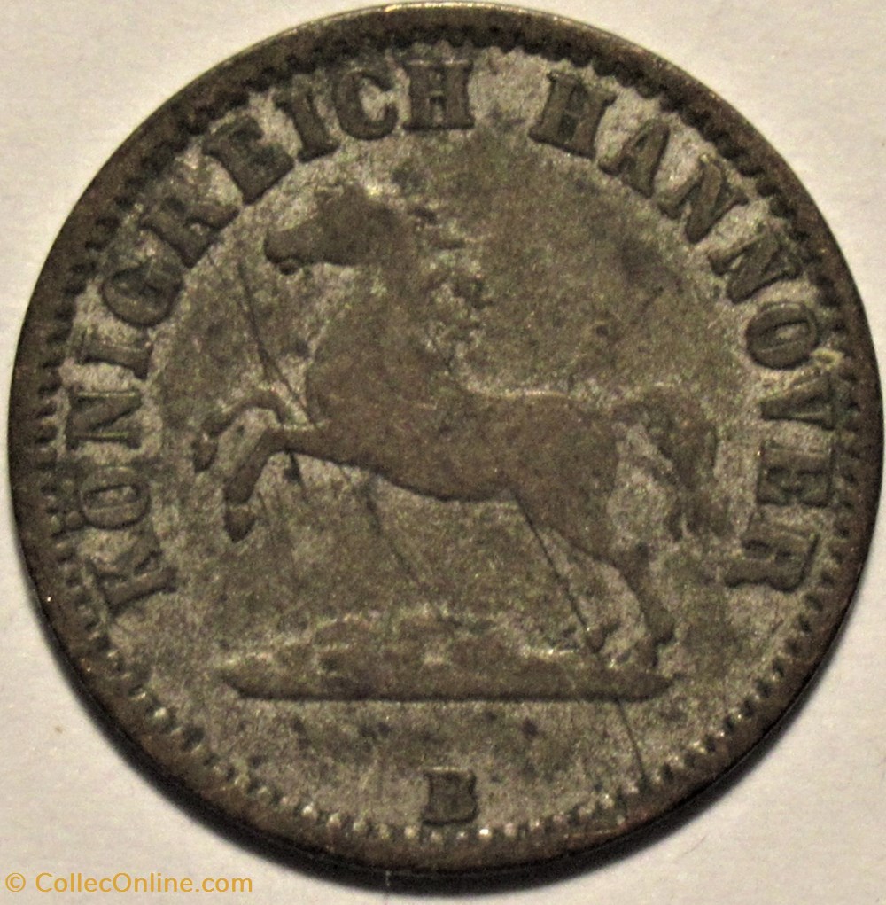 Georg V - 1/2 Groschen 1861 Braunschweig, Kingdom of Hannover monnaies monde allemagne georg v 1 2 groschen 1861 braunschweig kingdom of hannover