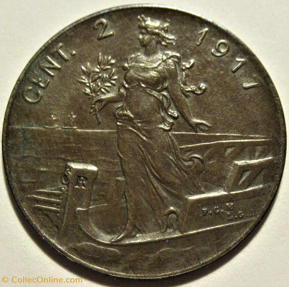 1917 Regno d'Italia, 2 Centesimi, Roma - Vittorio Emanuele III (ex.2) 3 monnaies monde italie 1917 regno italia 2 centesimi roma vittorio emanuele iii ex 2