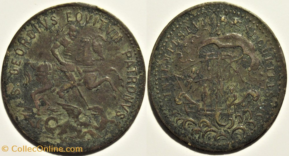 St. George token - Equitum Patronus / Intempestate Securitas monnaies paranumismatique jetons poids st george token equitum patronus intempestate securitas