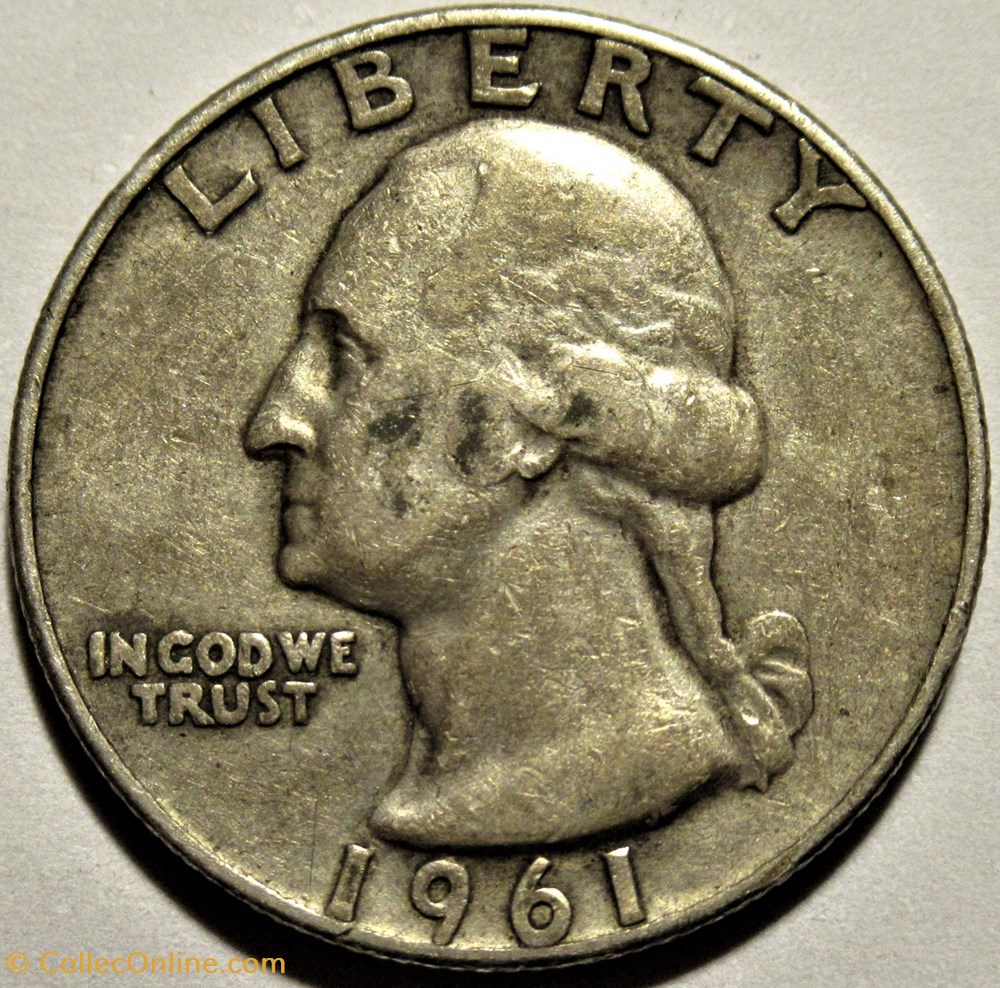 monnaies monde etats unis 1961 denver quarter dollar