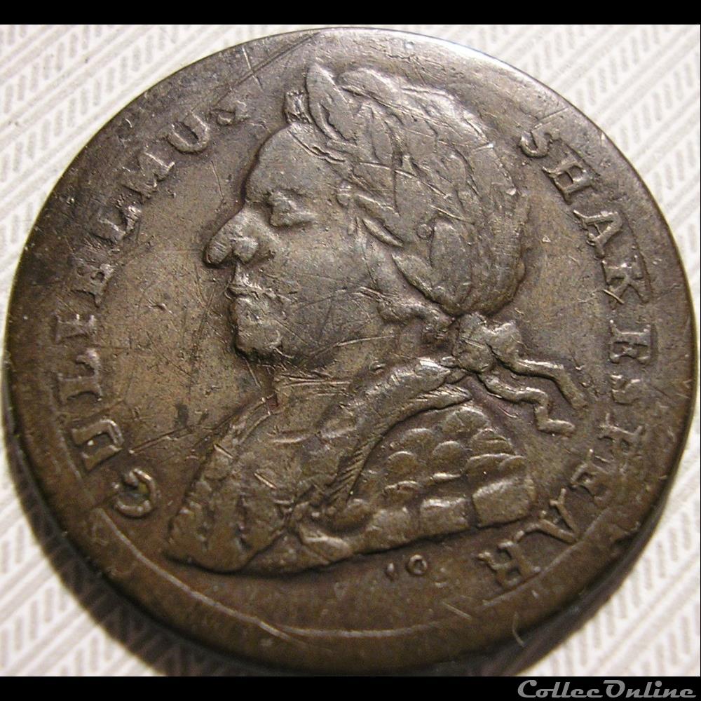 1790s Gulielmus Shakespear - Evasion HalfPenny Token,