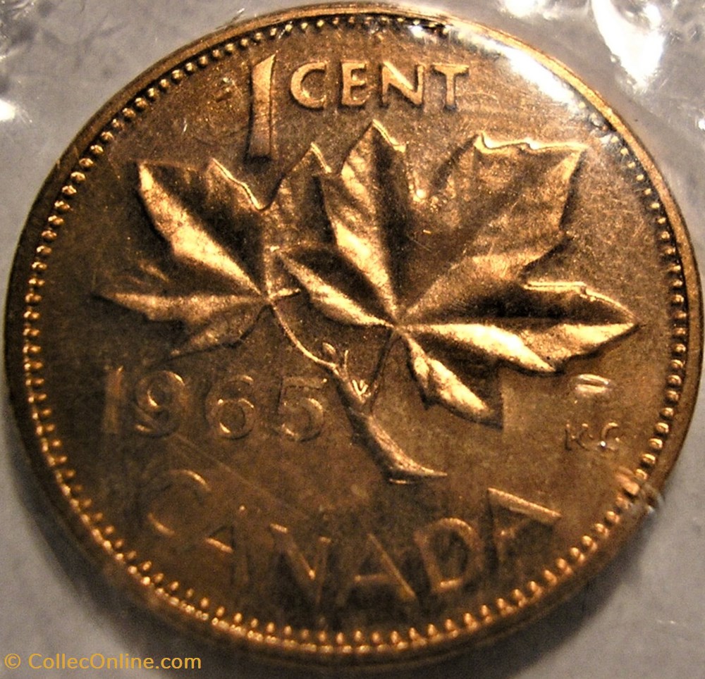Elizabeth II - 1 Cent 1965 - FDC 4 monnaie monde canadum elizabeth ii 1 cent 1965 fdc