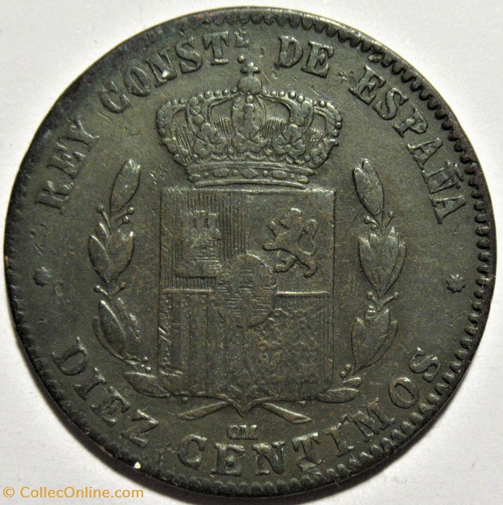 1879 - Barcelona 10 Centimos - Alfonso XII - Contemporary Counterfeit 3 monnaies monde espagne 1879 barcelona 10 centimos alfonso xii contemporary counterfeit