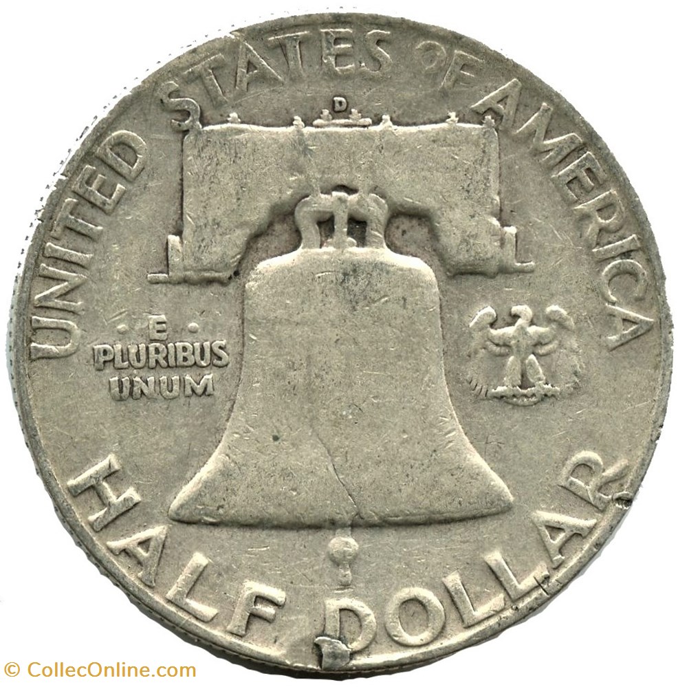 1950 Denver Half $ 2 monnaies monde etats unis 1950 denver half