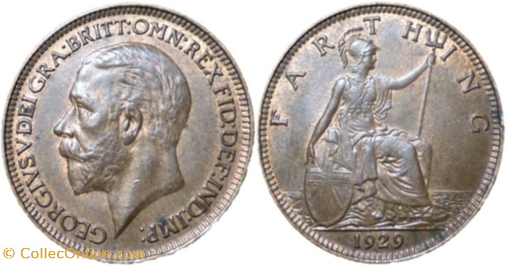 George V - Farthing 1929 - Great Britain monnaies monde royaume uni george v farthing 1929 great britain