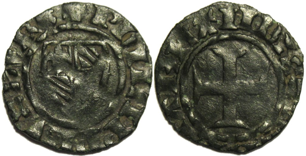 Philippe II "le Hardi" -2 mites c.1384 - Comté de Flandre, Pays-Bas bourguignons monnaies europe medievale france feodales philippe ii le hardi 2 mites c 1384 comte de flandre pays bas bourguignons