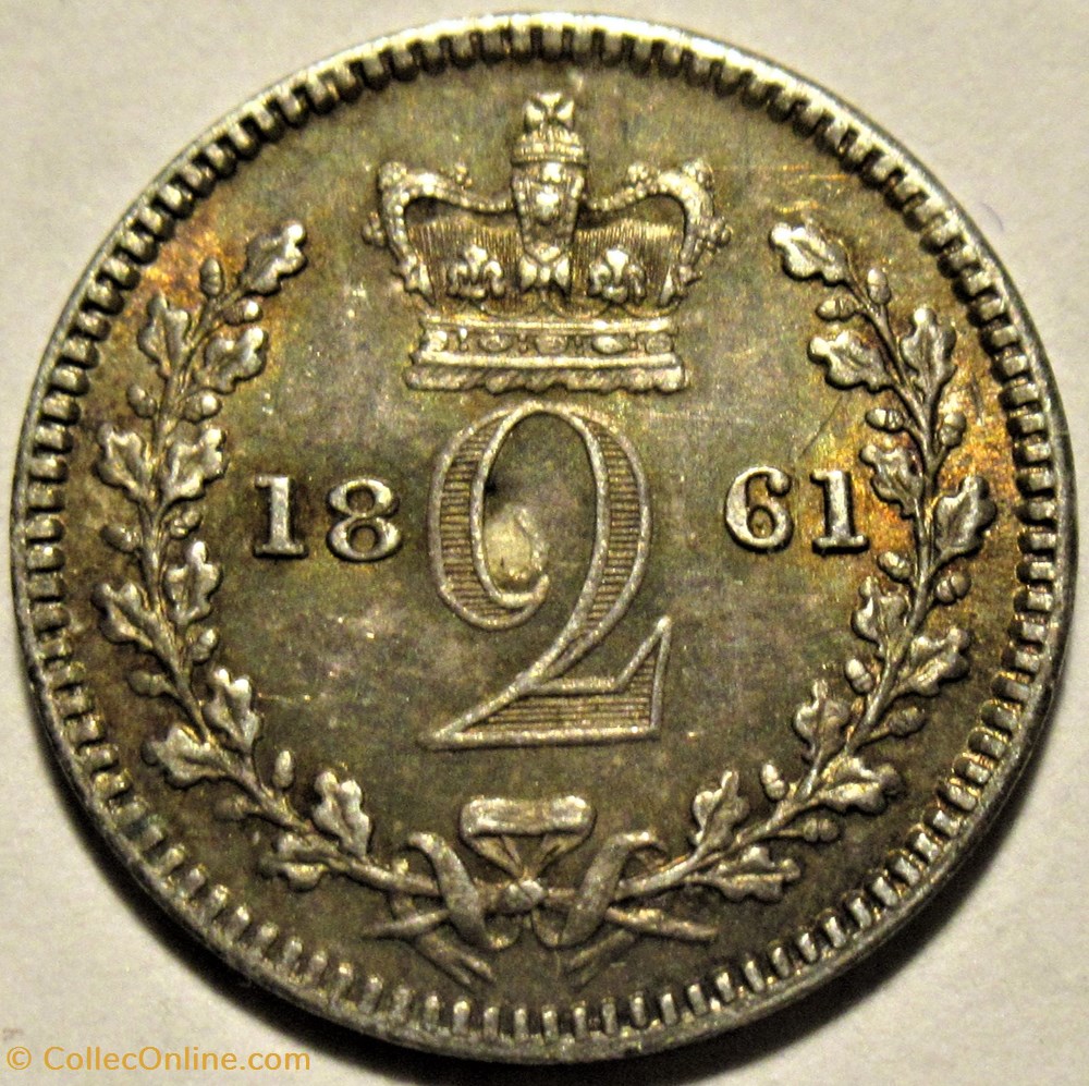 Victoria - 2 Pence 1861 Maundy - Kingdom of Great Britain 3 monnaies monde royaume uni victoria 2 pence 1861 maundy kingdom of great britain
