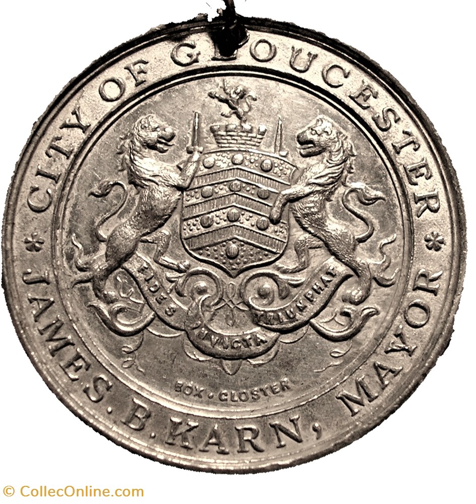 Victoria - 1897 Diamond Jubilee Medal, Gloucester, England 3 medaille royaume uni victoria 1897 diamond jubilee medal gloucester england