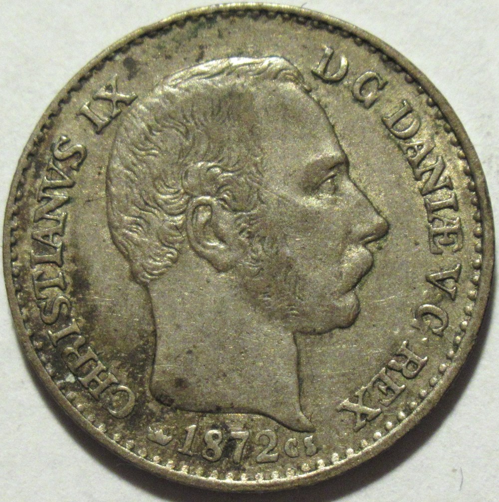 Christian IX Denmark - 4 Skilling Rigsmont 1872 monnaies monde danemark christian ix denmark 4 skilling rigsmont 1872