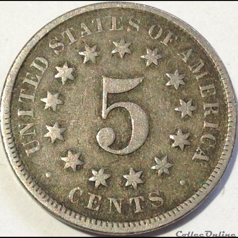 1876 5 Cents monnaie monde etat uni 1876 5 cents