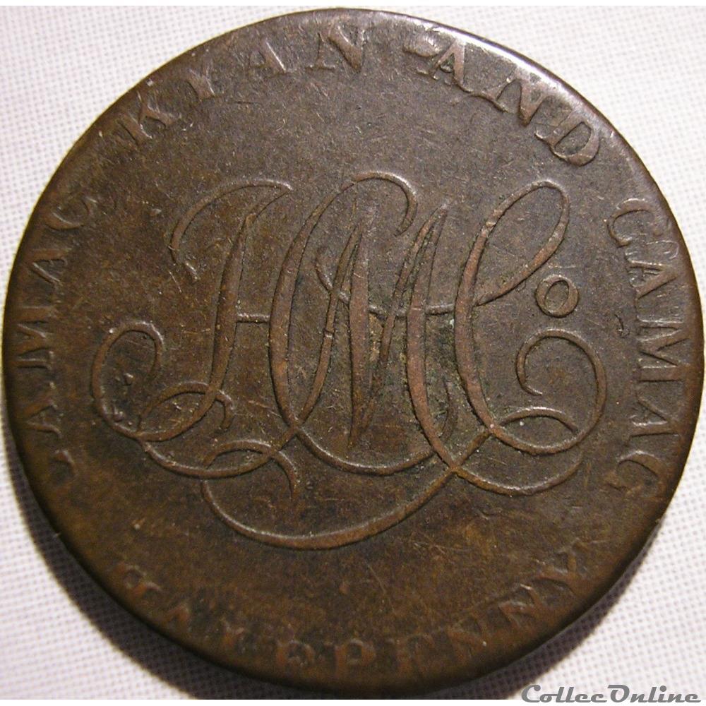 1790's Camac Kyan and Camac - HalfPenny - John of Gaunt 2 monnaie monde royaume uni 179s camac kyan and camac halfpenny john of gaunt
