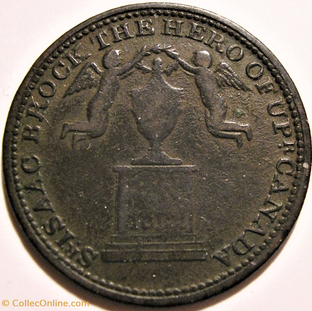 Upper Canada 1816 - HalfPenny Token - Isaac Brock monnaie monde canadum upper canada 1816 halfpenny token isaac brock